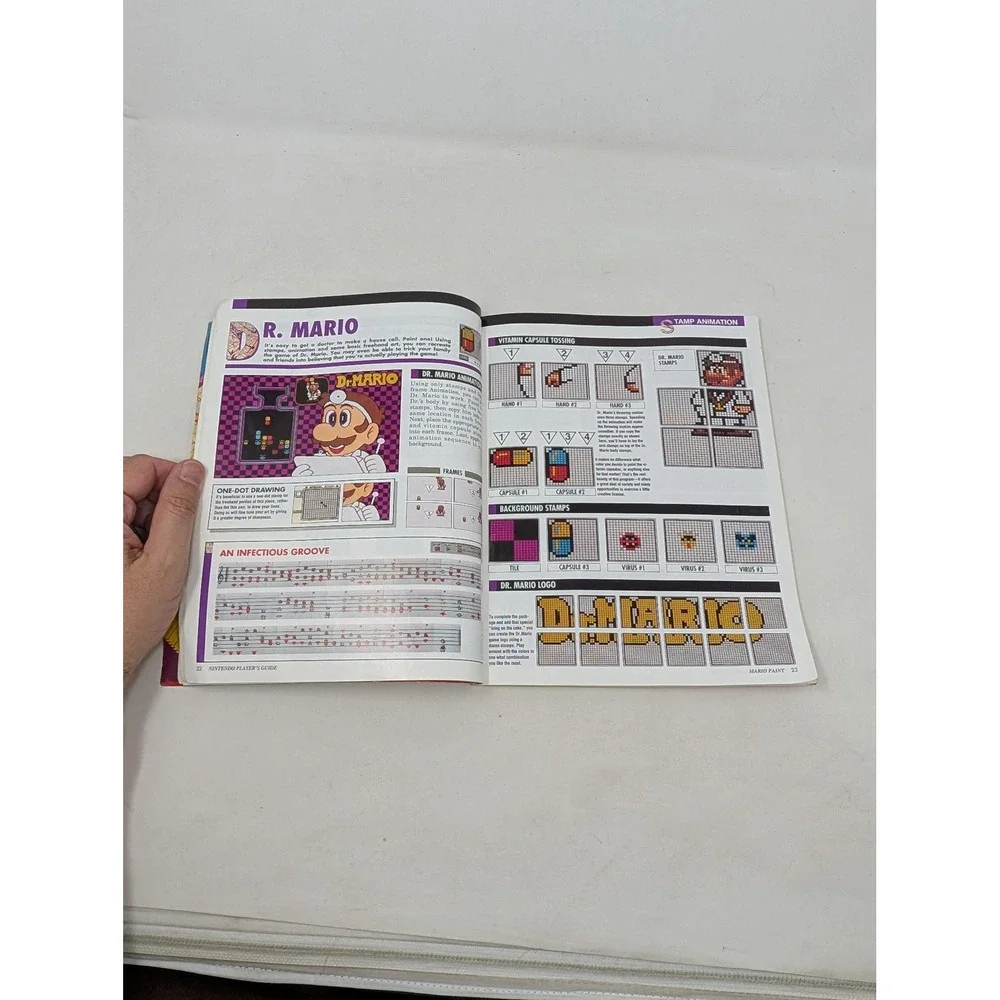 Nintendo Mario Paint Players Guide 1993 SNES Strategy Book 124 Pages